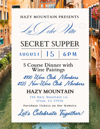 La Dolce Vita Secret Supper