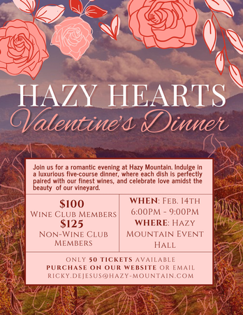 Hazy Mountain Valentine's Dinner