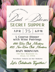 Buds & Blooms: A Secret Supper Club Dinner